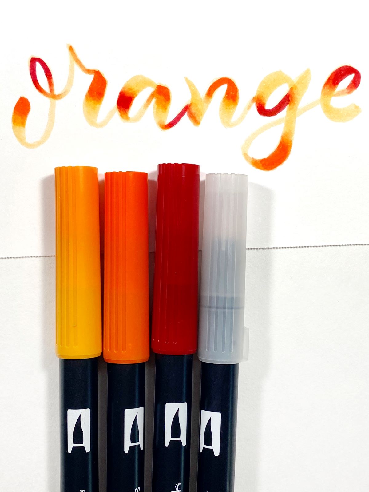 Marker Blended Lettering Card – Tombow Dual Brush Pens – K Werner Design  Blog