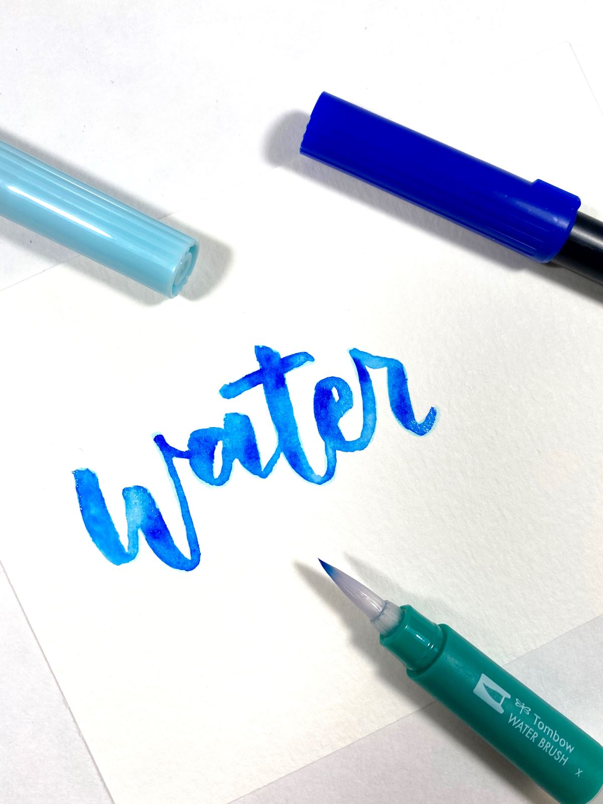 Marker Blended Lettering Card – Tombow Dual Brush Pens – K Werner