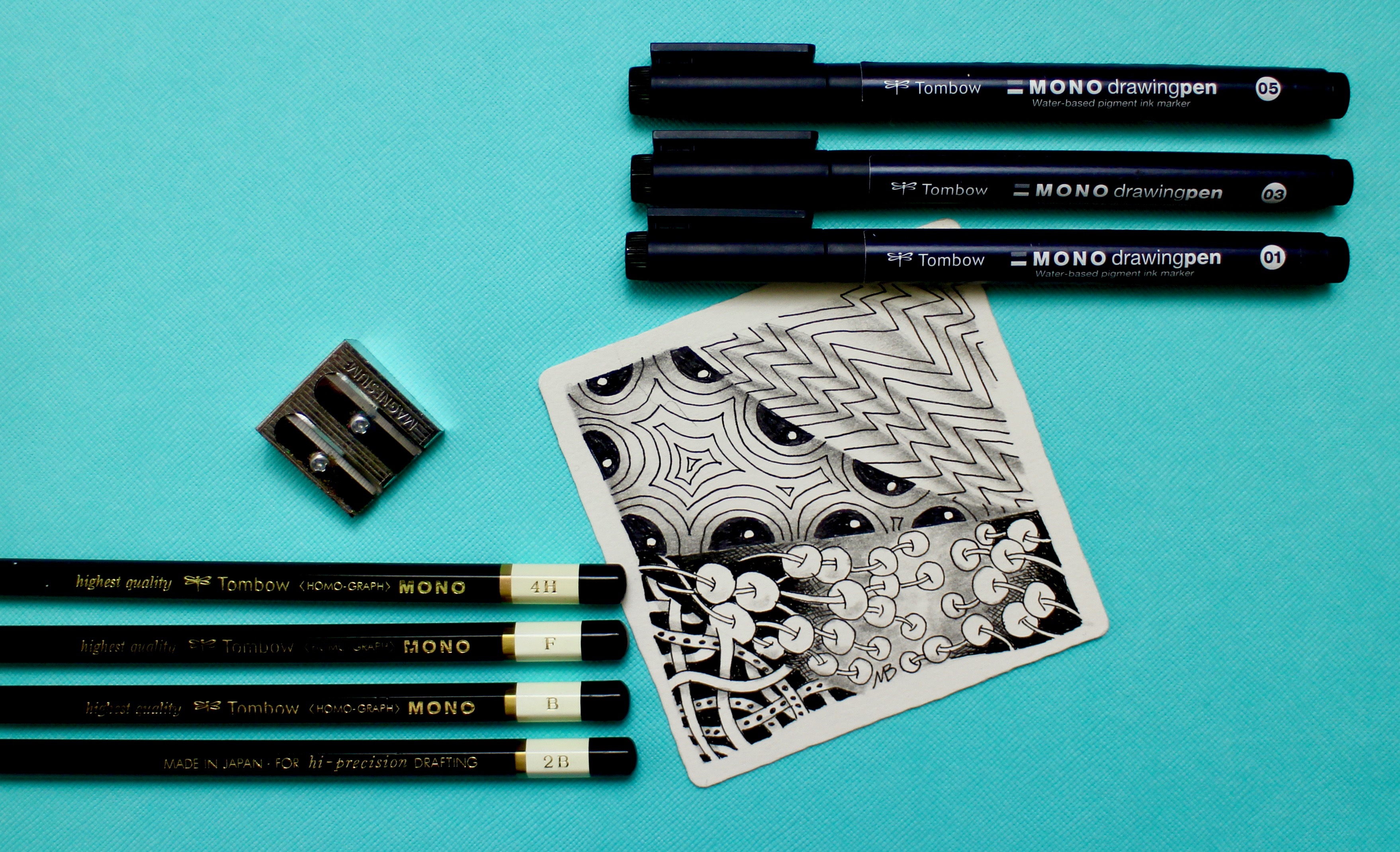 Create Zentangle Doodles with Tombow MONO Drawing Pens - Tombow USA Blog