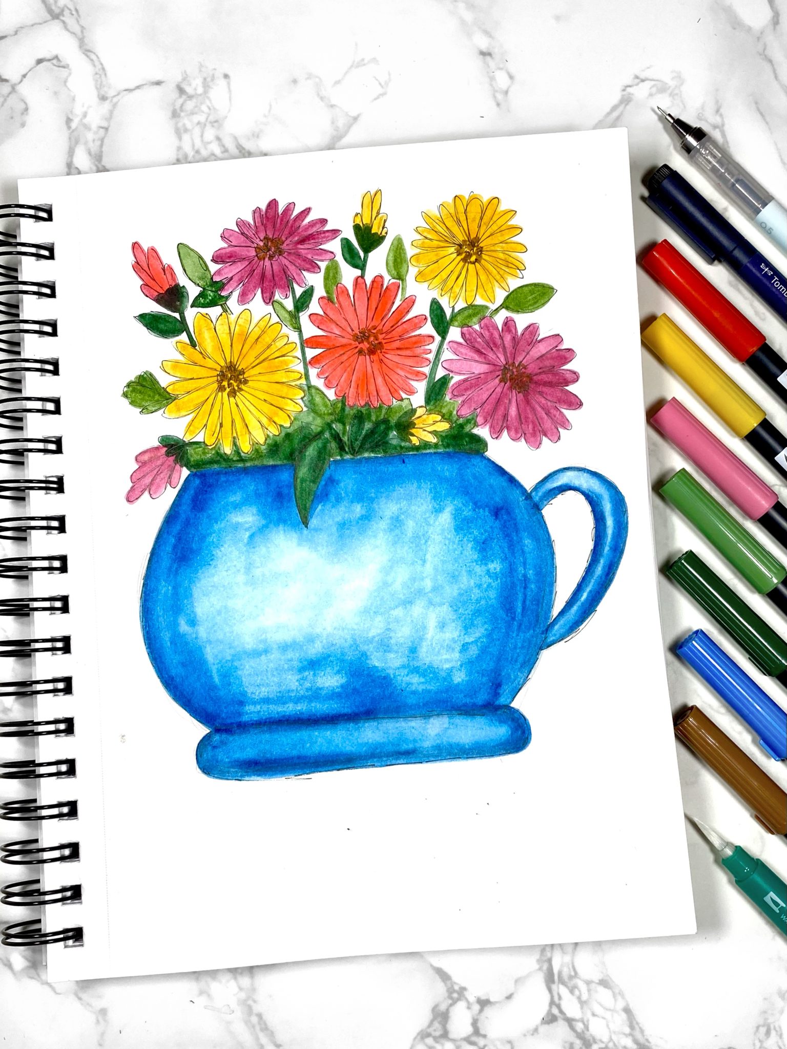 Floral Watercolor Art Inspired By Clementine Hunter - Marcella Astore