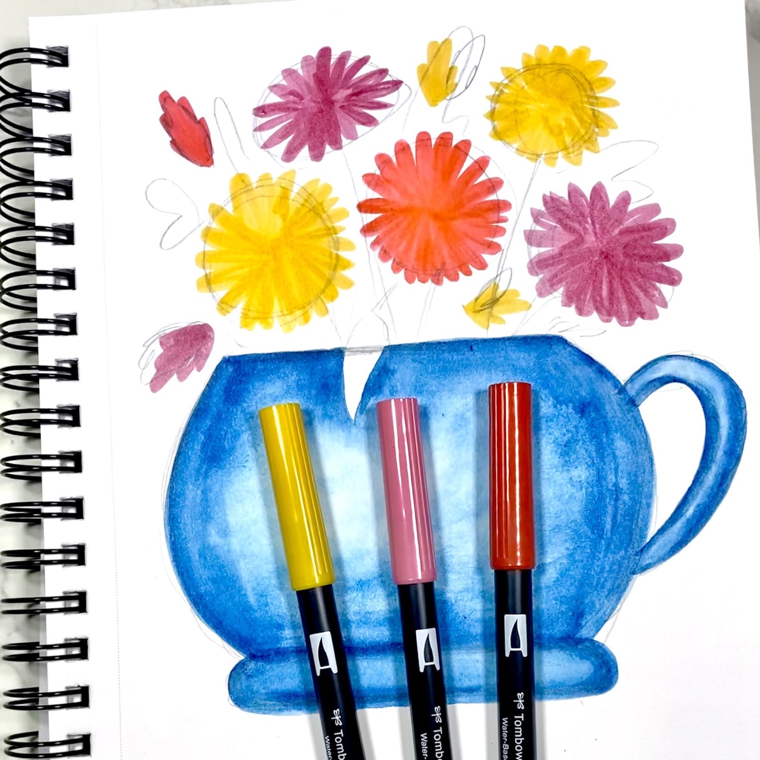 Floral Watercolor Art Inspired By Clementine Hunter - Marcella Astore