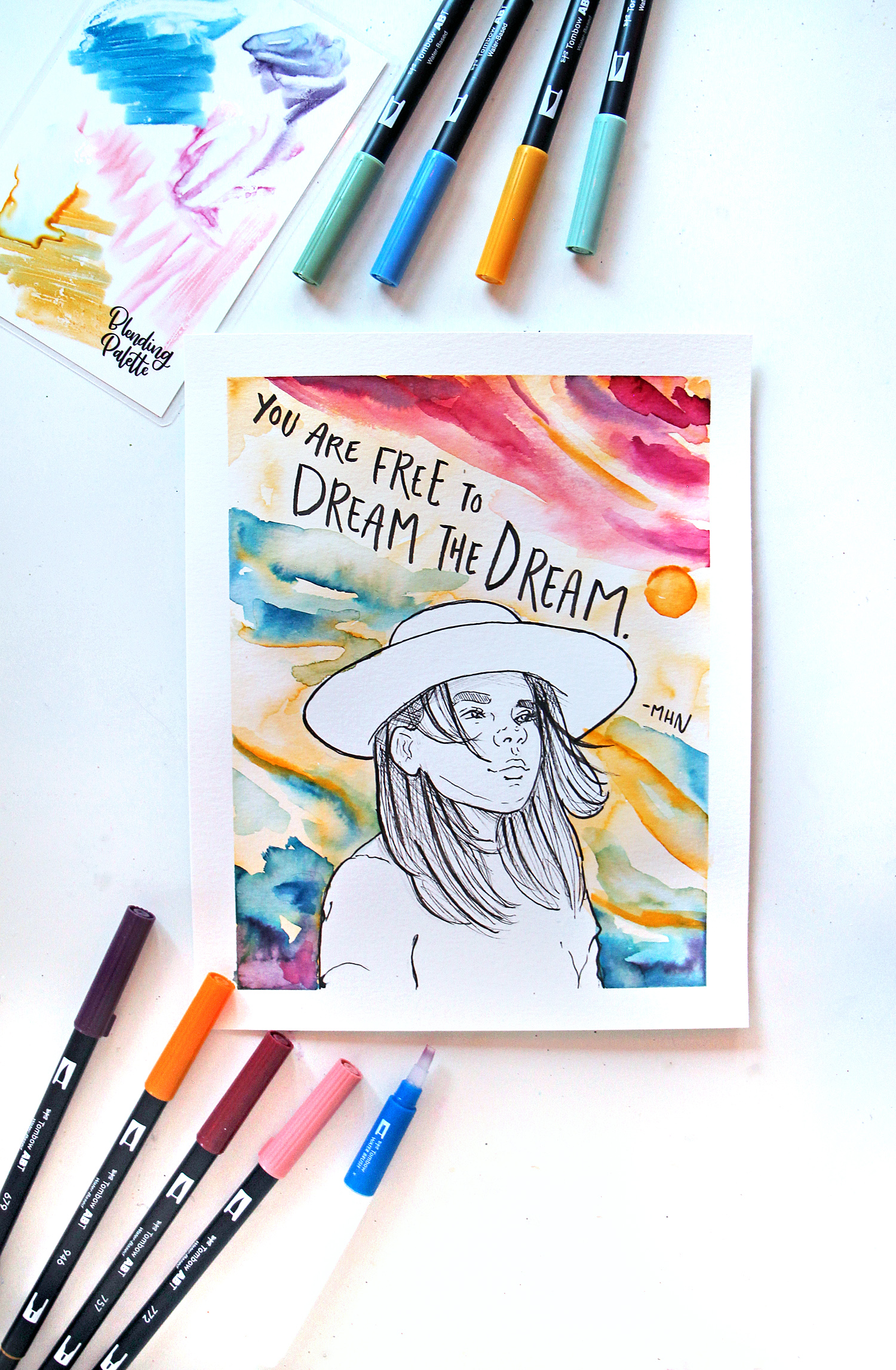 DIY Watercolor Art Inspired by Your Favorite Artist - Tombow USA Blog