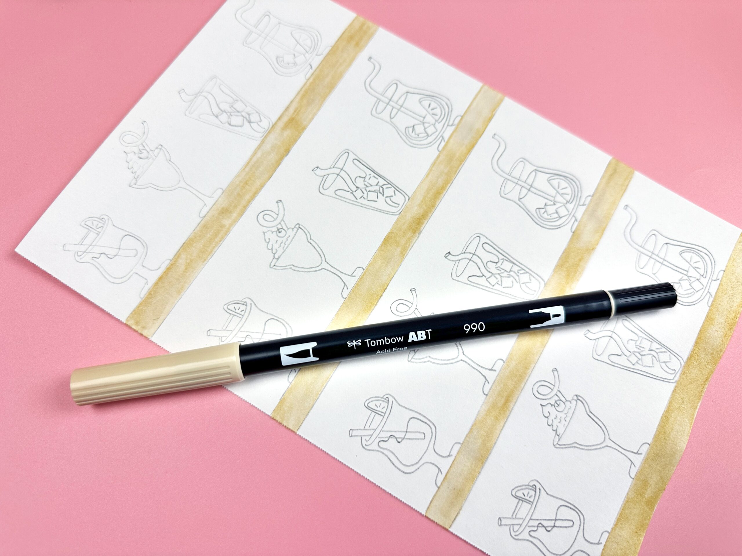 Use the Tombow Dual Brush Pens to color your doodles! #tombow #doodle