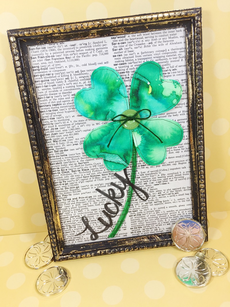 Create Gold Foil and Watercolor Shamrocks with Tombow Adhesives