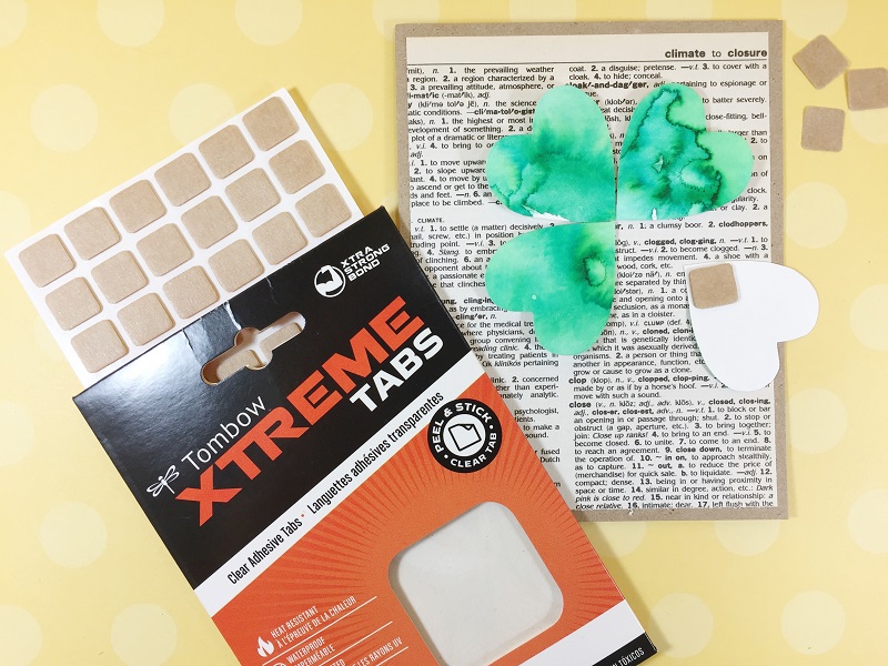 Create Gold Foil and Watercolor Shamrocks with Tombow Adhesives