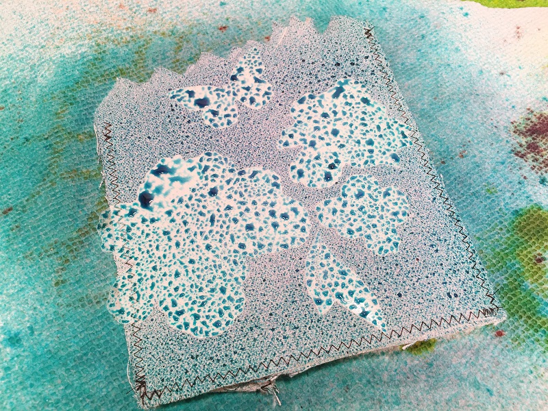 Stamped and Watercolored Canvas Inspired by The DIY Day