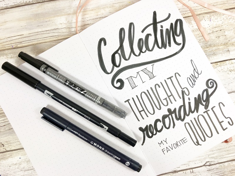 Creative Lettering Journal with Inspirational Quotes