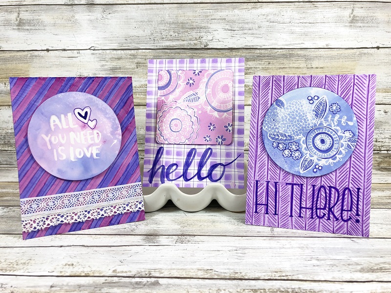 How to Create Vibrant Violet Notecards by Beth Watson