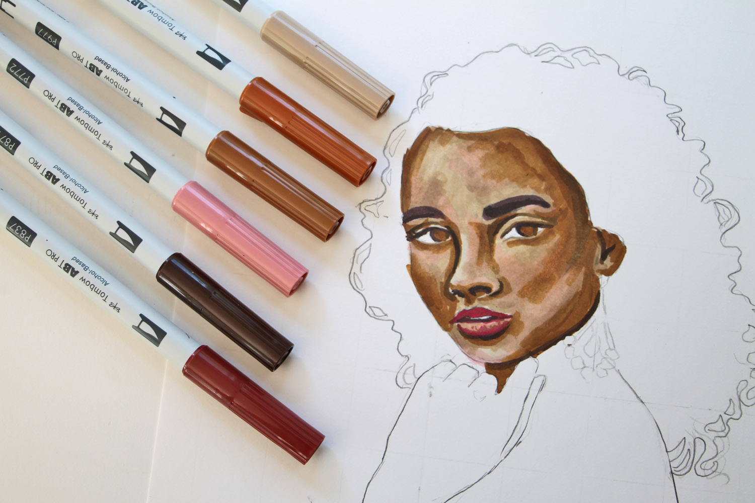 Introduction to Portrait Art Using The Grid Drawing Method - @studio.katie