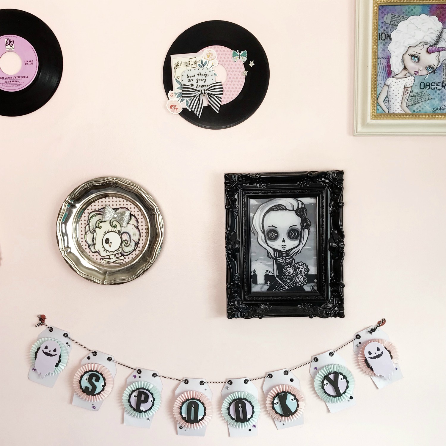 Altered Record Home Decor - @serenabeecreative