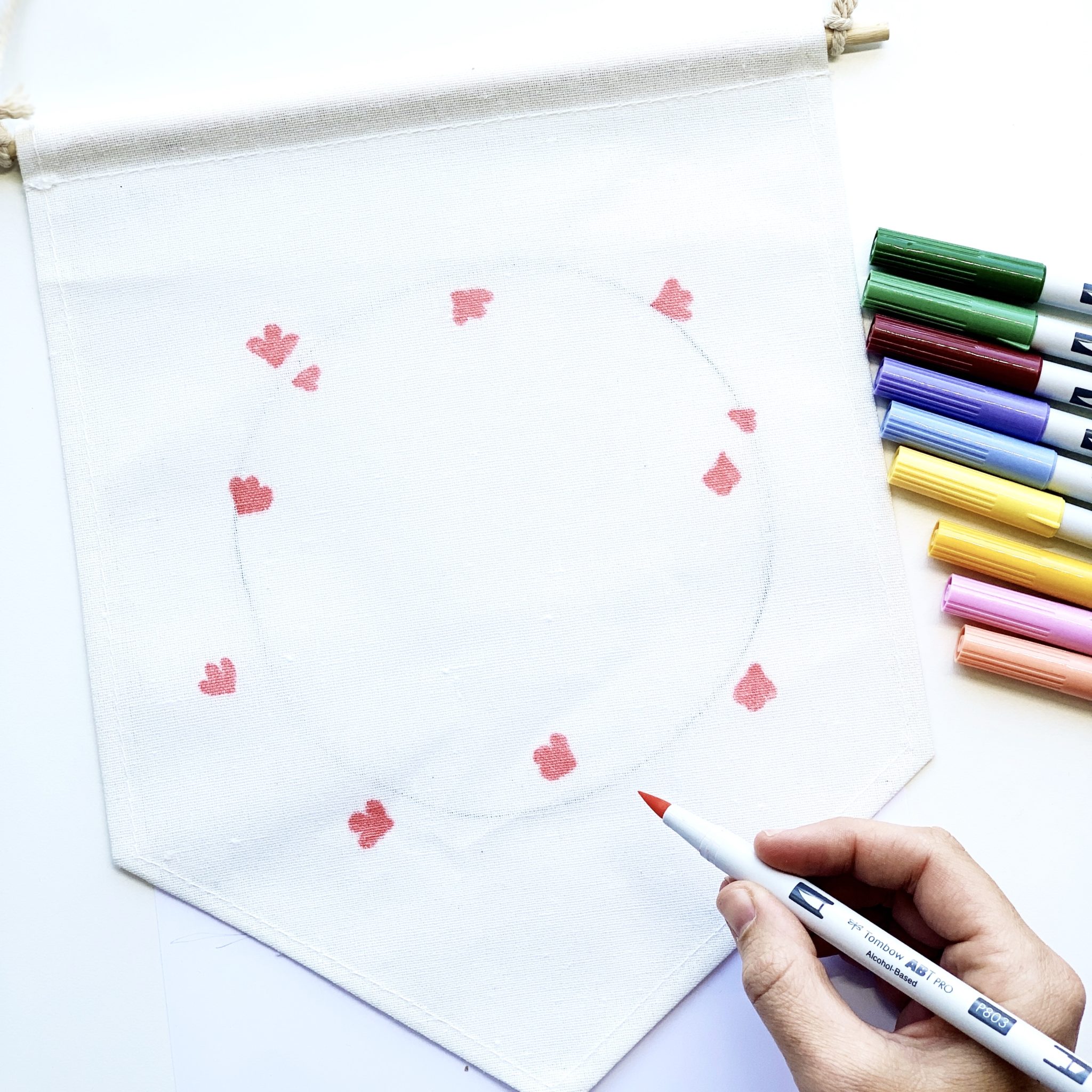 Decorate a Fabric Banner with ABT PRO Markers  - Adrienne Castleton