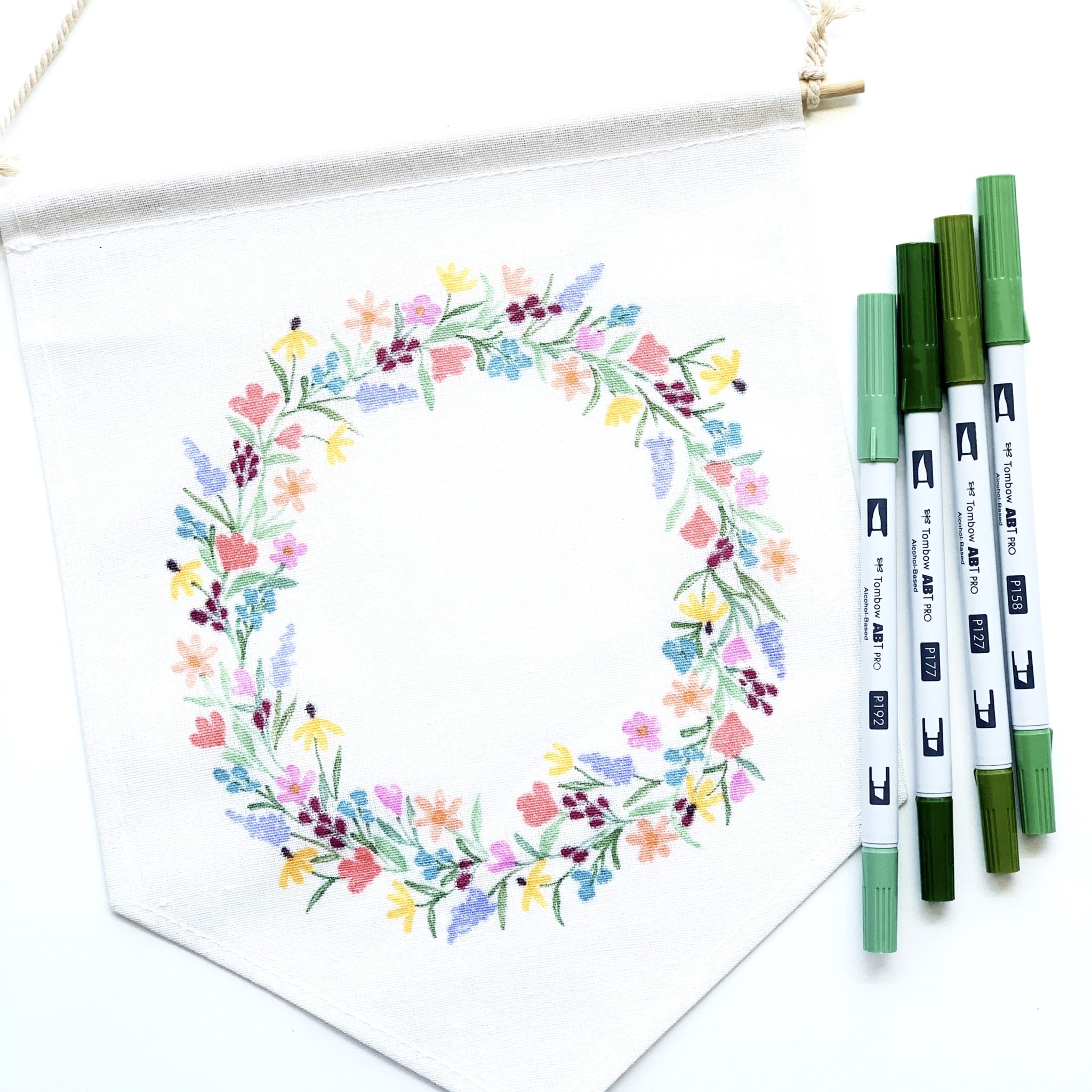 Decorate a Fabric Banner with ABT PRO Markers  - Adrienne Castleton