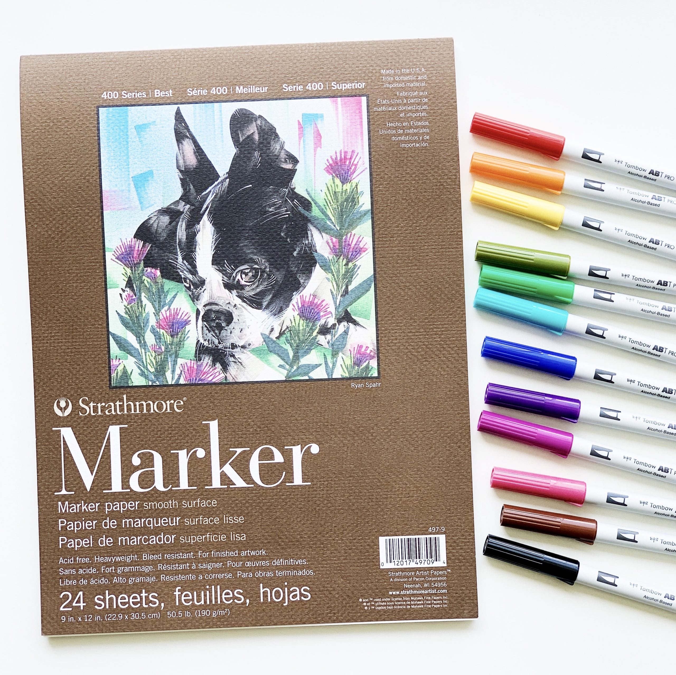 All About Tombow's ABT PRO Alcohol-Based Marker - The Art Dog Blog