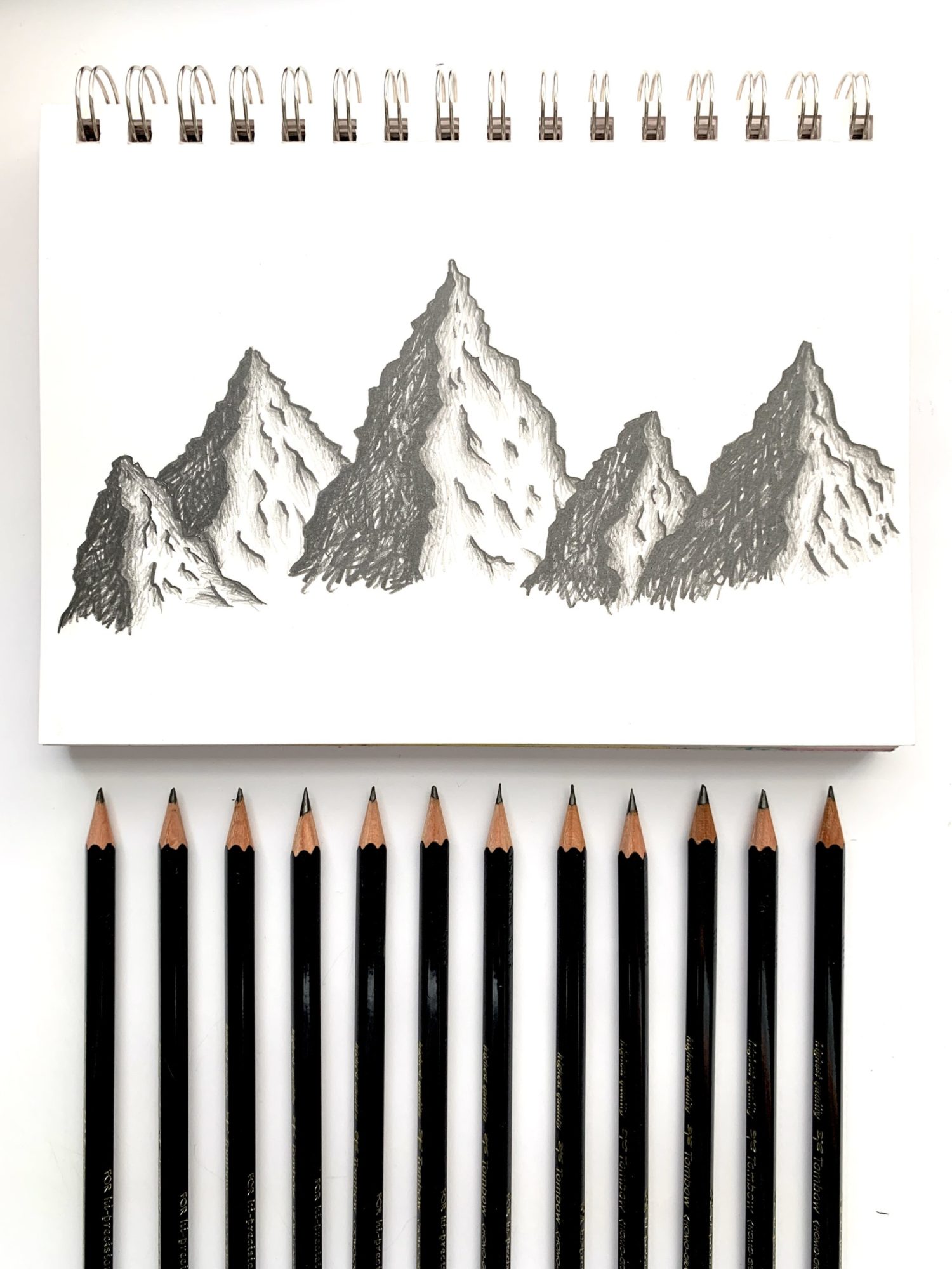 Mountain Tutorial Using the MONO Drawing Pencil Set - Ali LePere