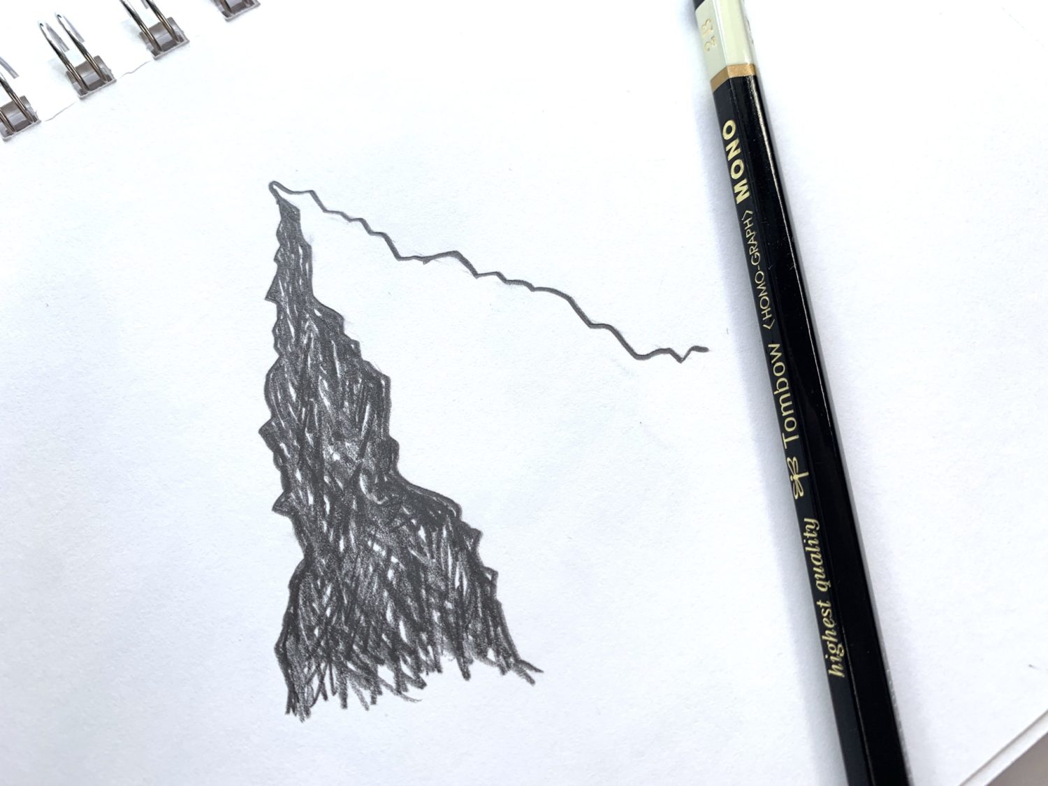 Mountain Tutorial Using the MONO Drawing Pencil Set - The Art Dog Blog