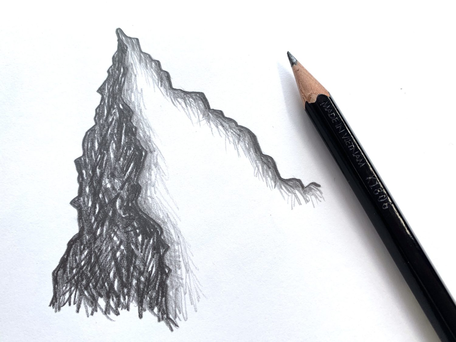 Mountain Tutorial Using the MONO Drawing Pencil Set - The Art Dog Blog