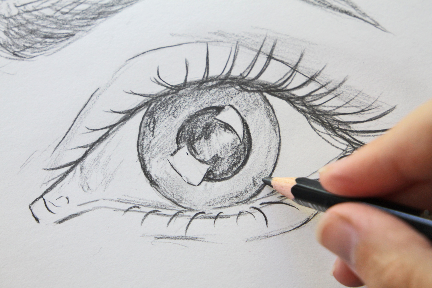 How to draw an eye, Pencil drawing for beginners easy sketches