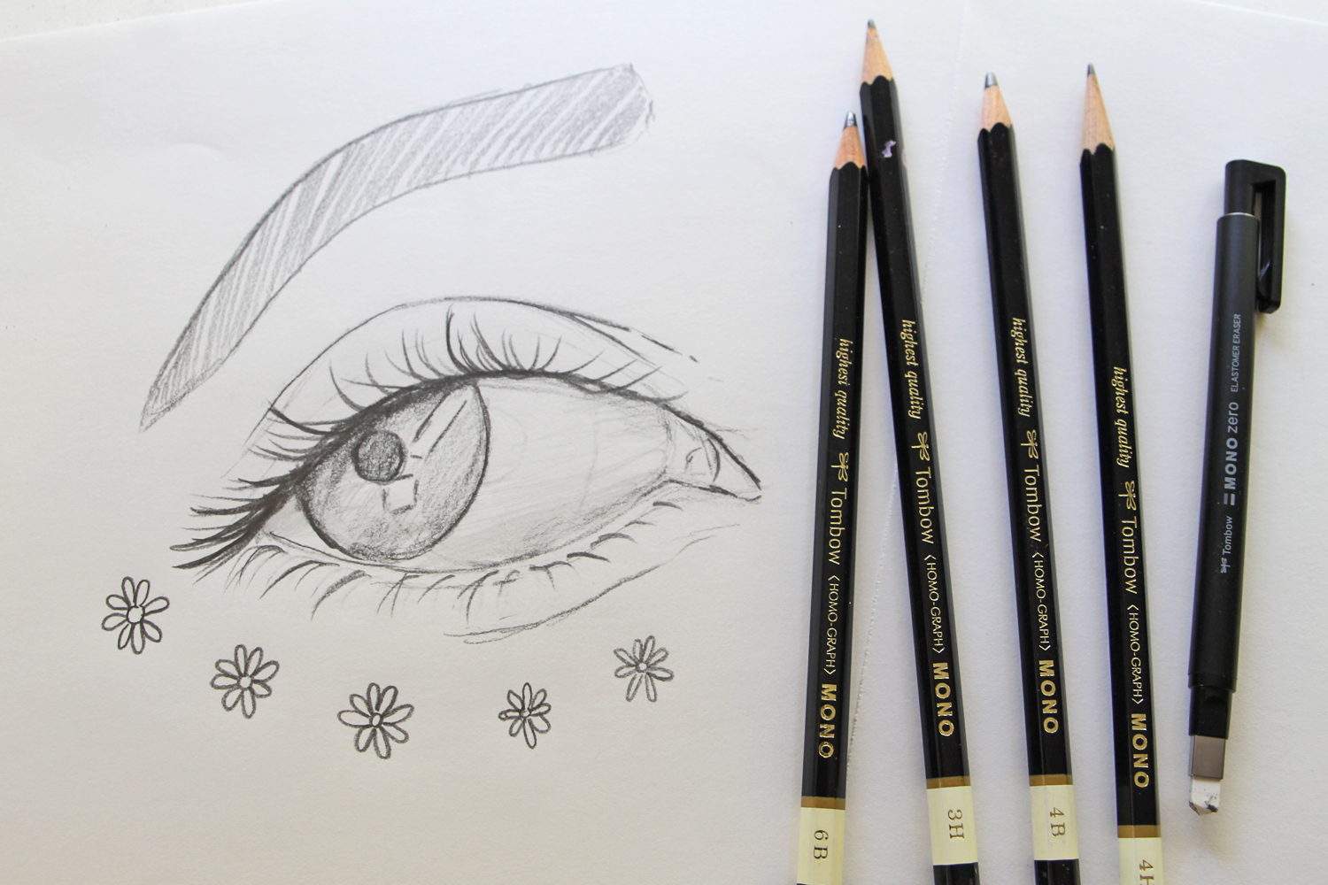 How to Draw an Eye Using the MONO Drawing Pencil Set - Katie Smith