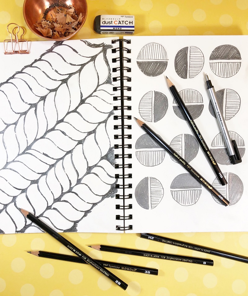 Create Pattern with MONO J Drawing Pencils from Tombow USA Beth Watson shows you how!