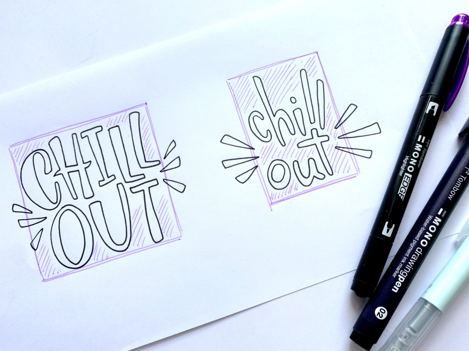 Hand Lettering with Tombow Dual Brush pens vs. other brands 