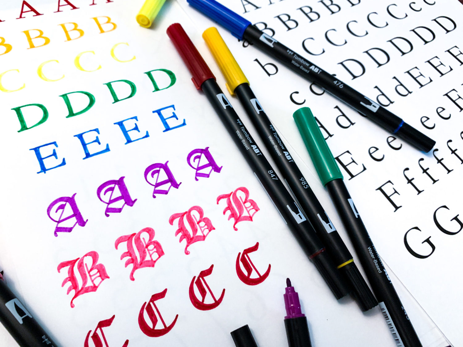 A Practical Guide to Lettering in Different Styles - Tombow USA Blog