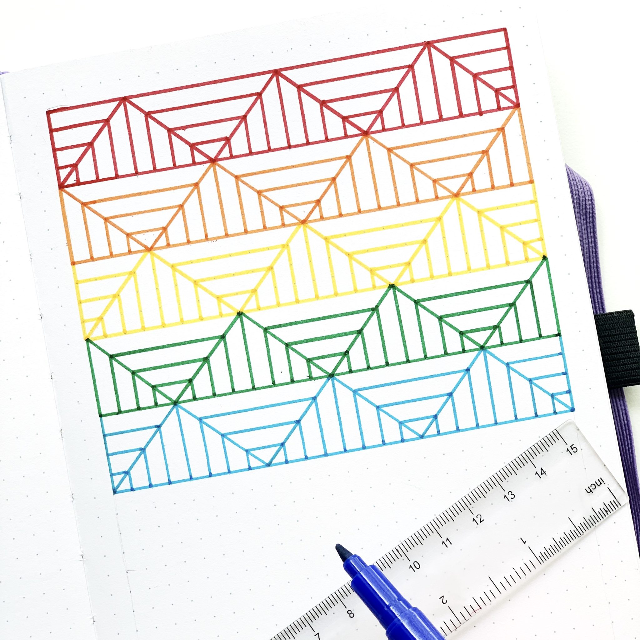 DIY Geometric Pattern Tutorial - Adrienne Castleton