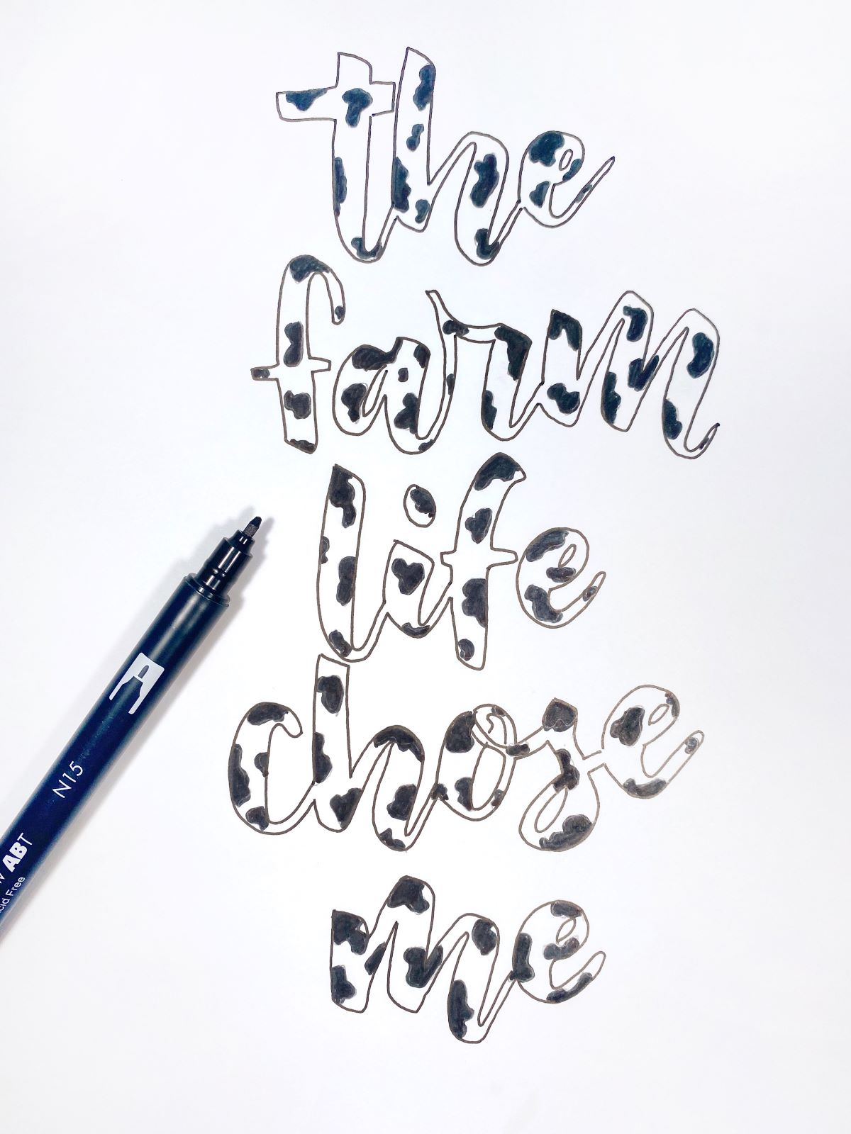 Create Cow Print Lettering - Mandy Faucher