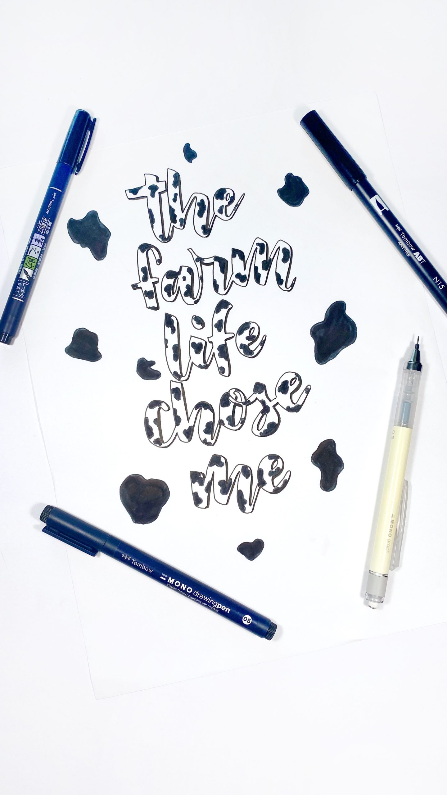 Create Cow Print Lettering - Mandy Faucher