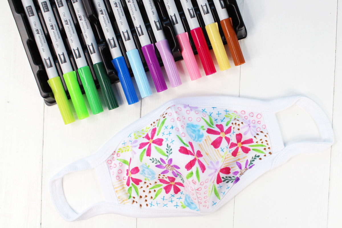 How to Decorate a Face Mask With Tombow ABT PRO Markers - Natalie Shaw 