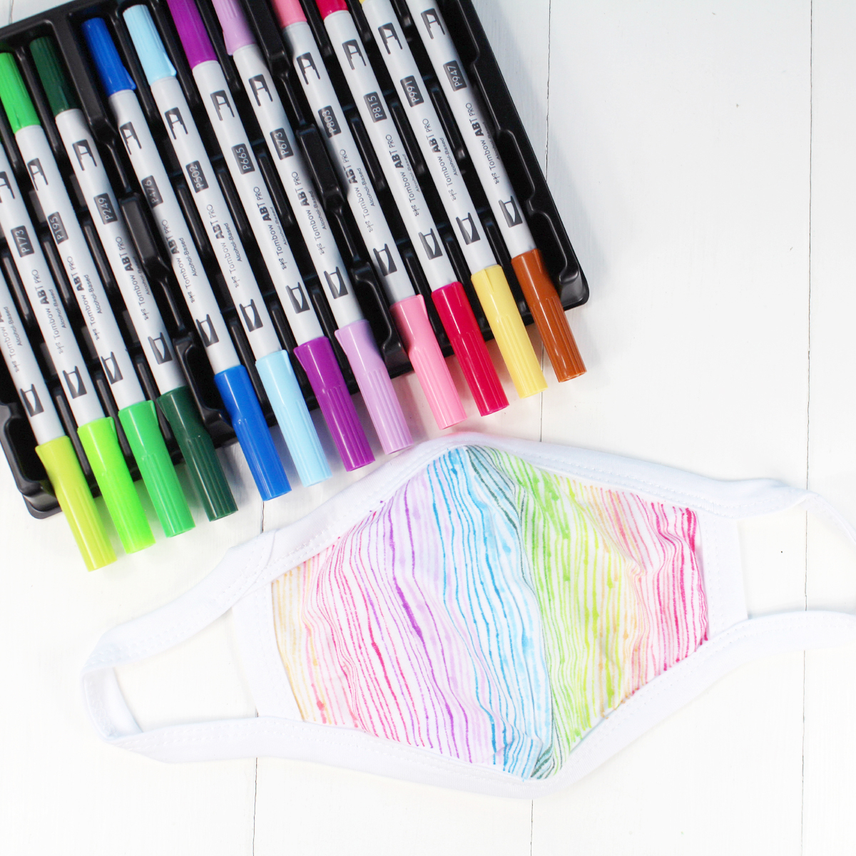 How to Decorate a Face Mask With Tombow ABT PRO Markers - Natalie Shaw 
