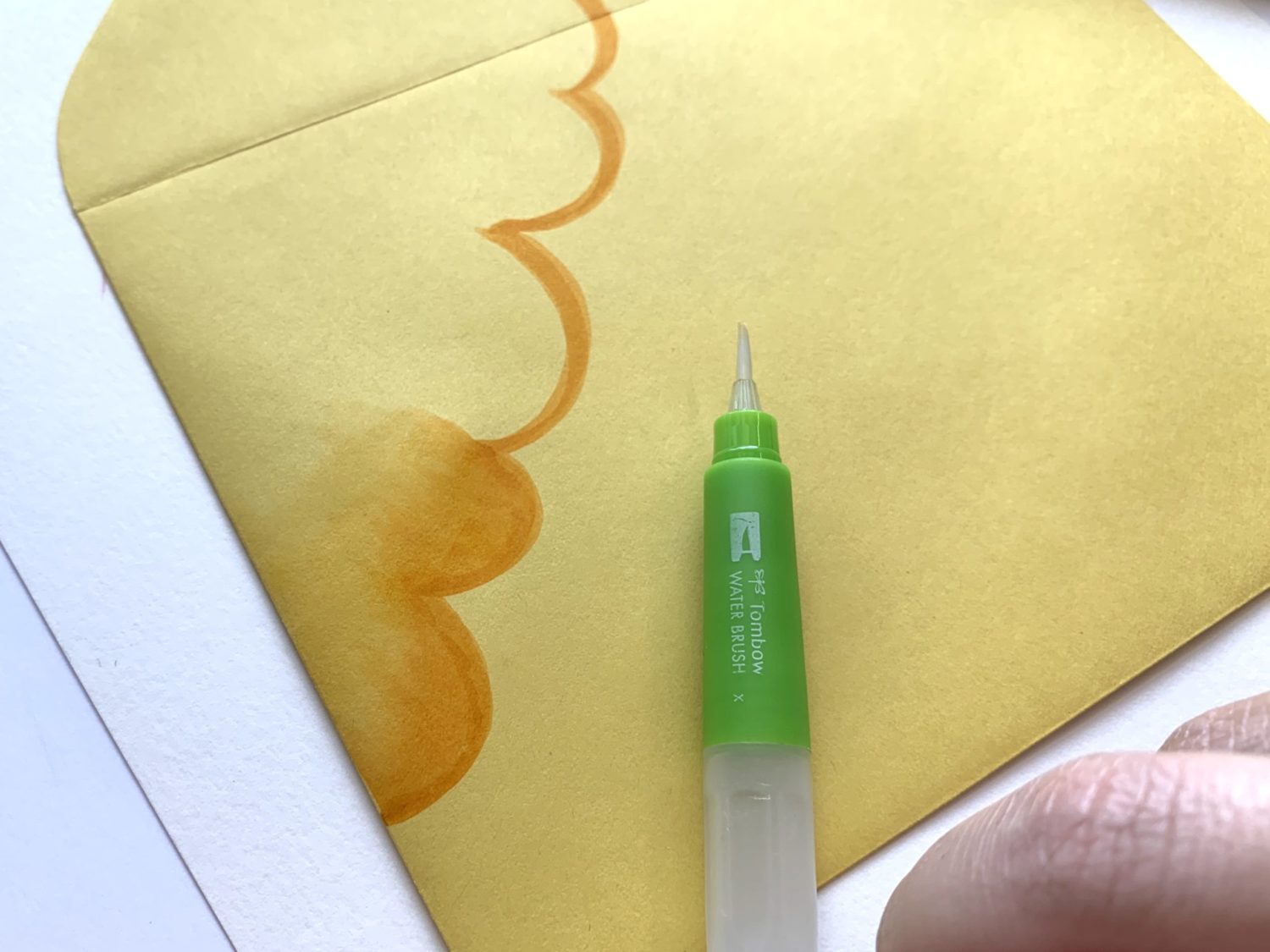 Decorate Happy Mail with Watercolor Clouds - Ali LePere