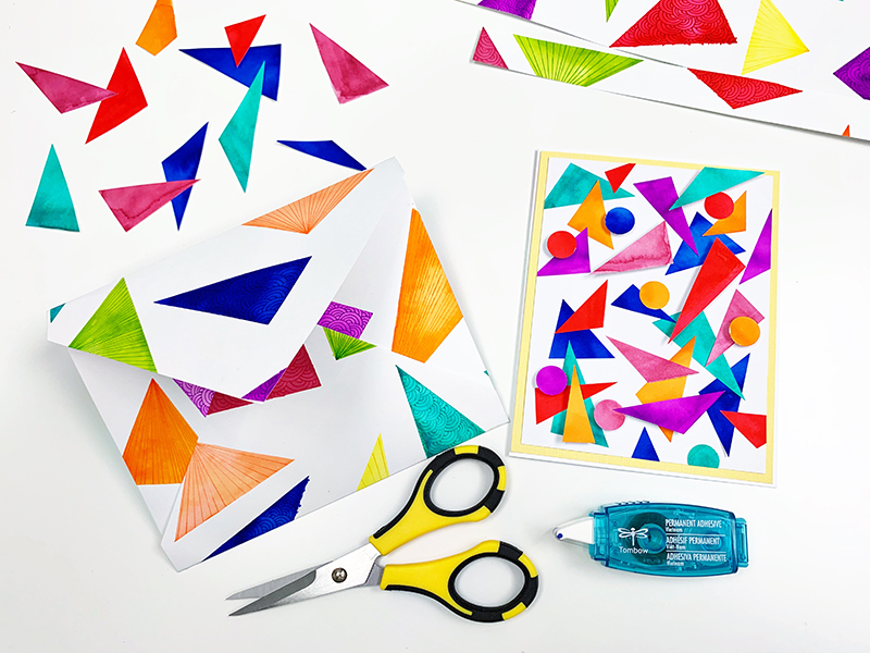 How To Make Fun Watercolor Geometric Patterns - Jennie Garcia