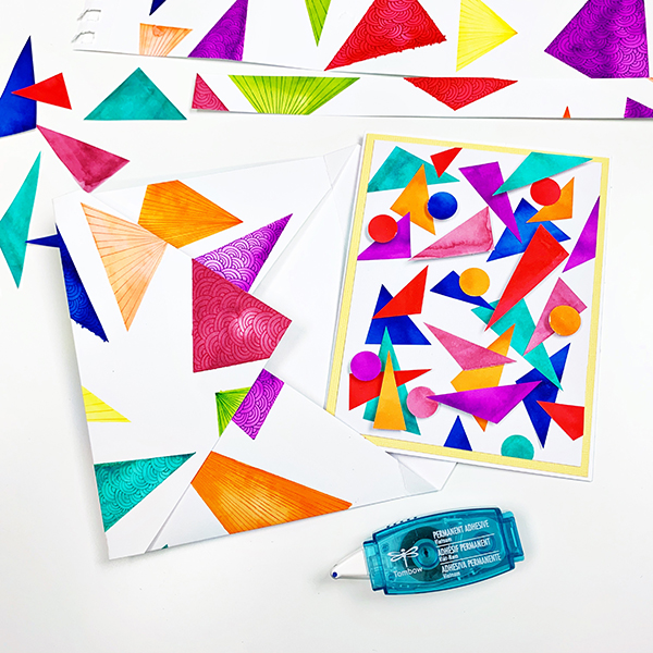 How To Make Fun Watercolor Geometric Patterns - Jennie Garcia