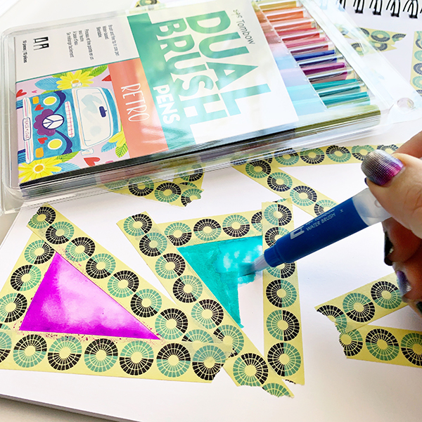 How To Make Fun Watercolor Geometric Patterns - Jennie Garcia