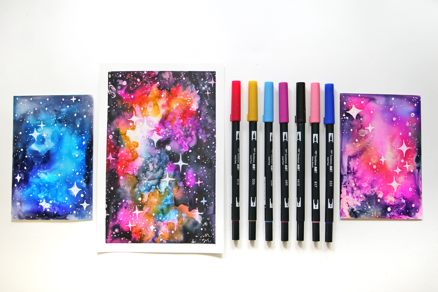 Your Guide to Painting Watercolor Galaxies Using Dual Brush Pens - Katie Smith