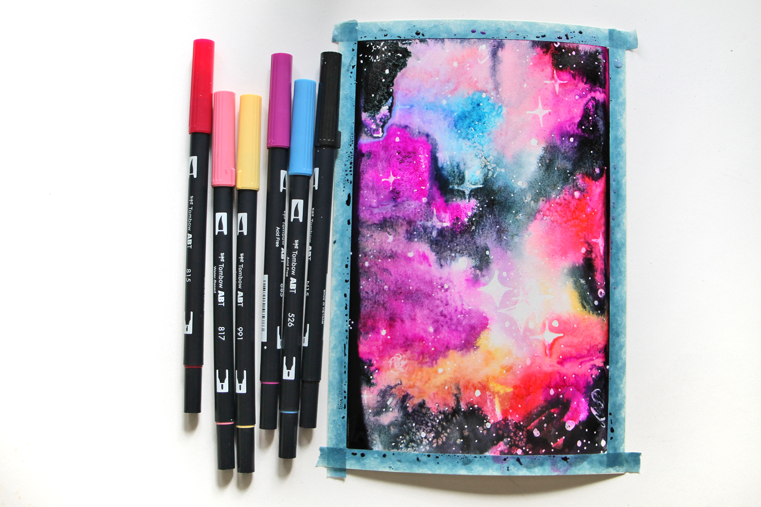 Your Guide to Painting Watercolor Galaxies Using Dual Brush Pens - Katie Smith