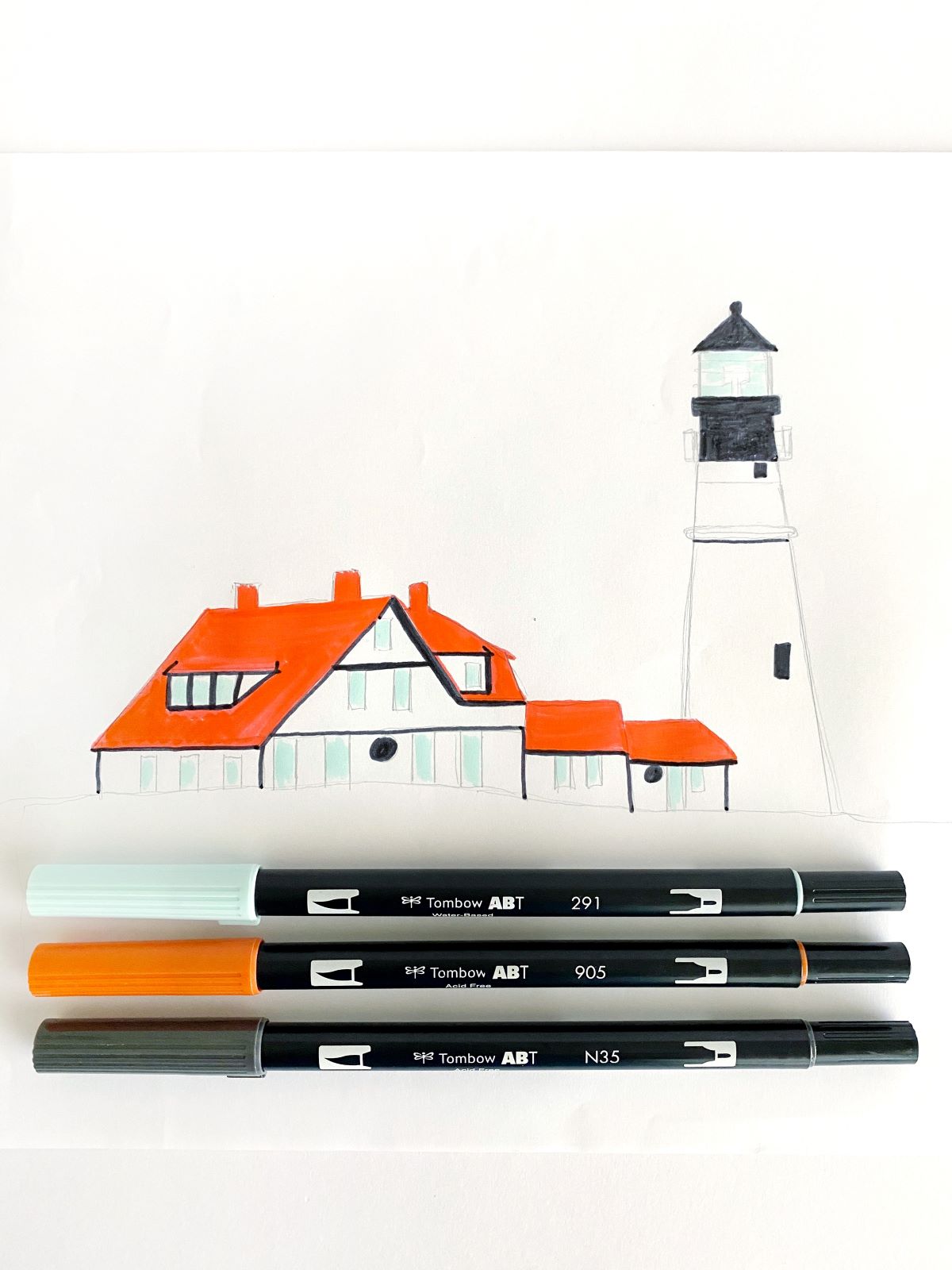 Create a Lighthouse in a Loosely Sketched Style - Mandy Faucher