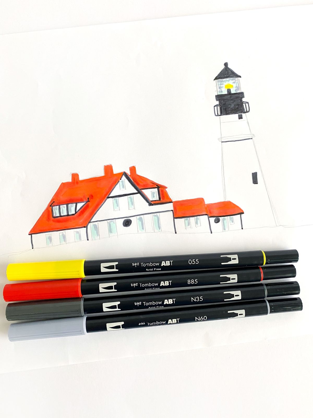 Create a Lighthouse in a Loosely Sketched Style - Mandy Faucher