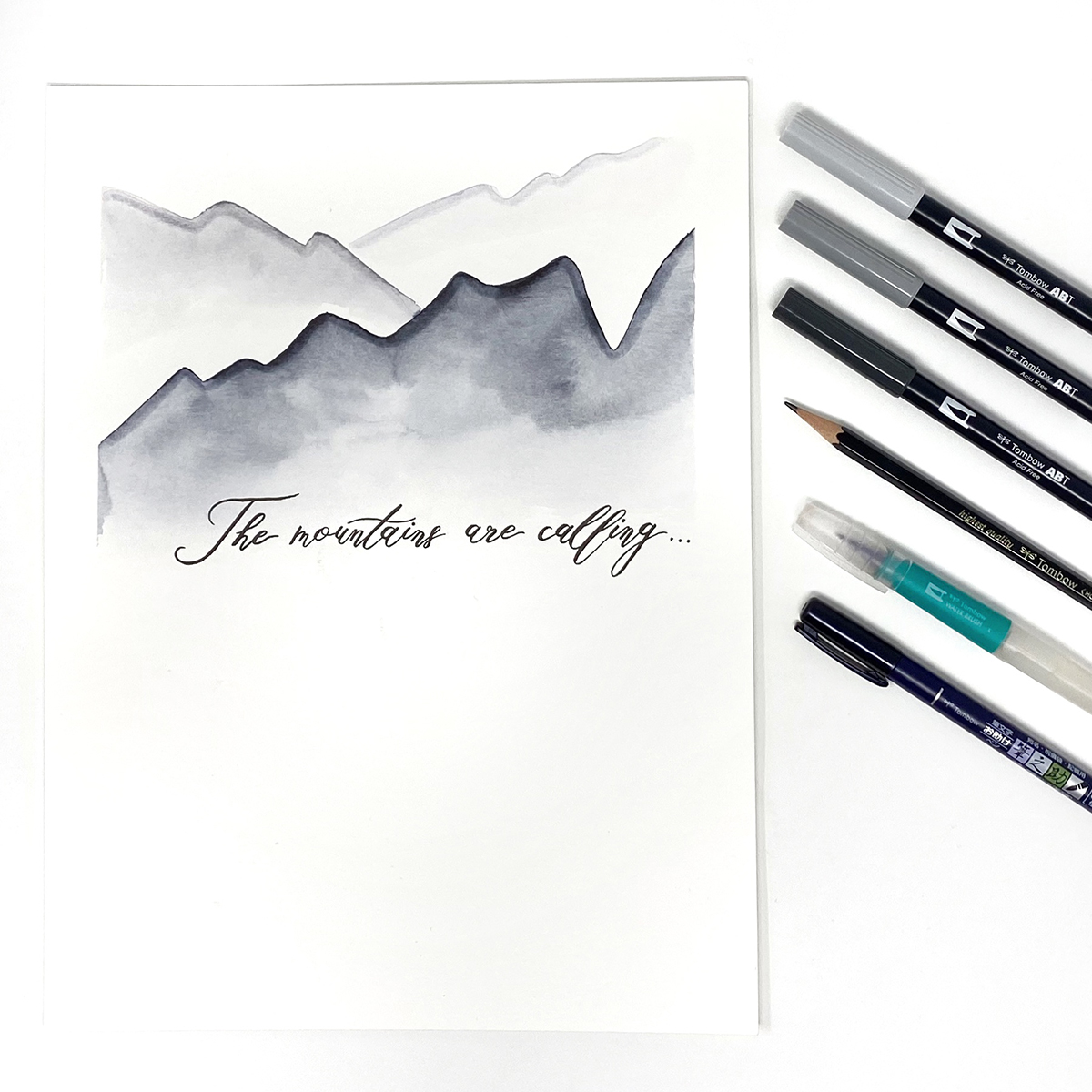 Paint a Simple Watercolor Mountain Scene - Jessica Mack