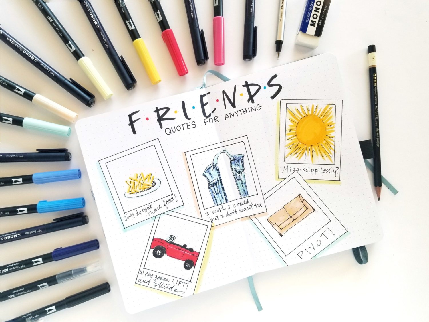 Three Step “Friends” Inspired Journal Spread - Grace Myhre 