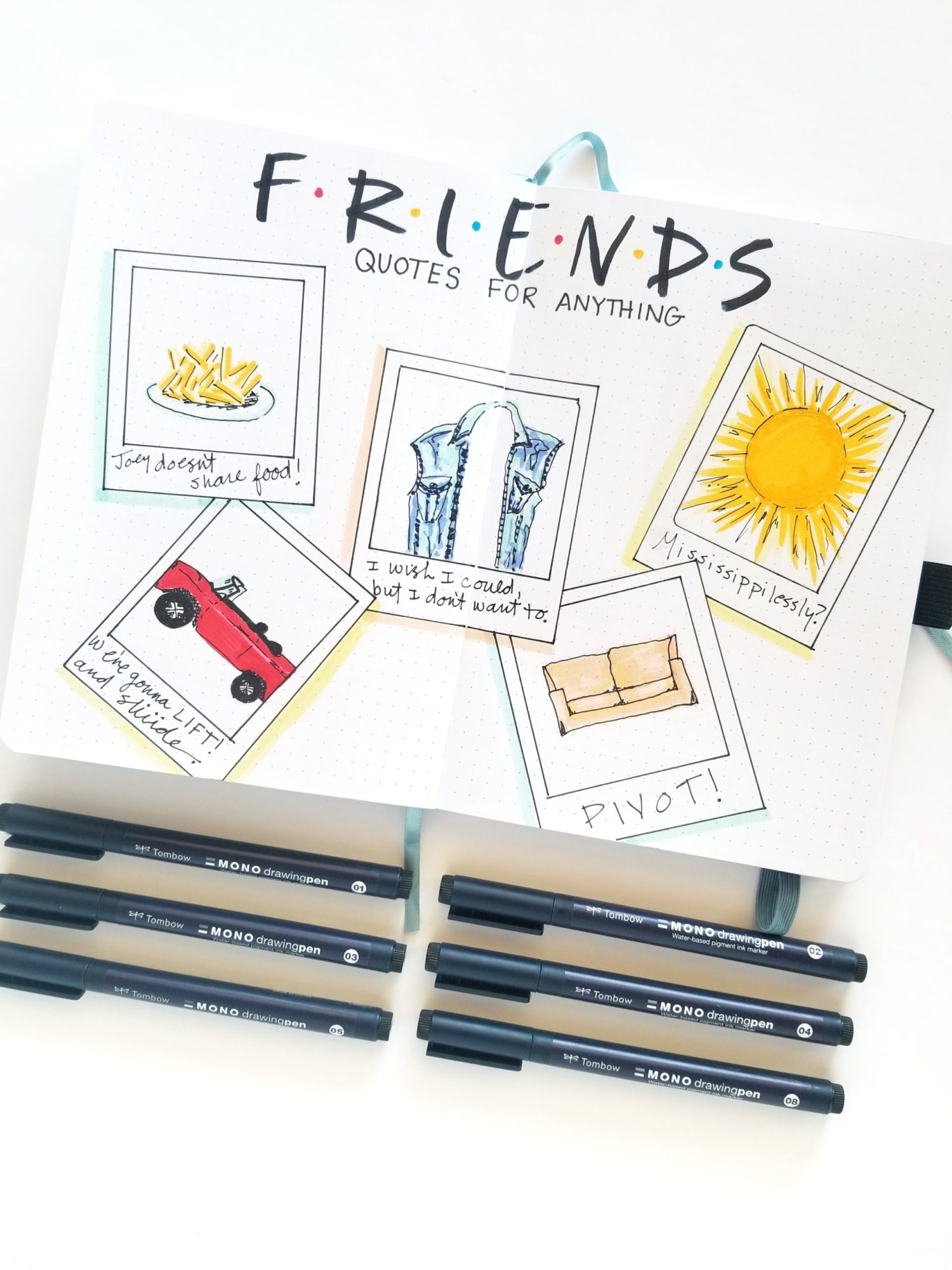 Three Step “Friends” Inspired Journal Spread - Grace Myhre 