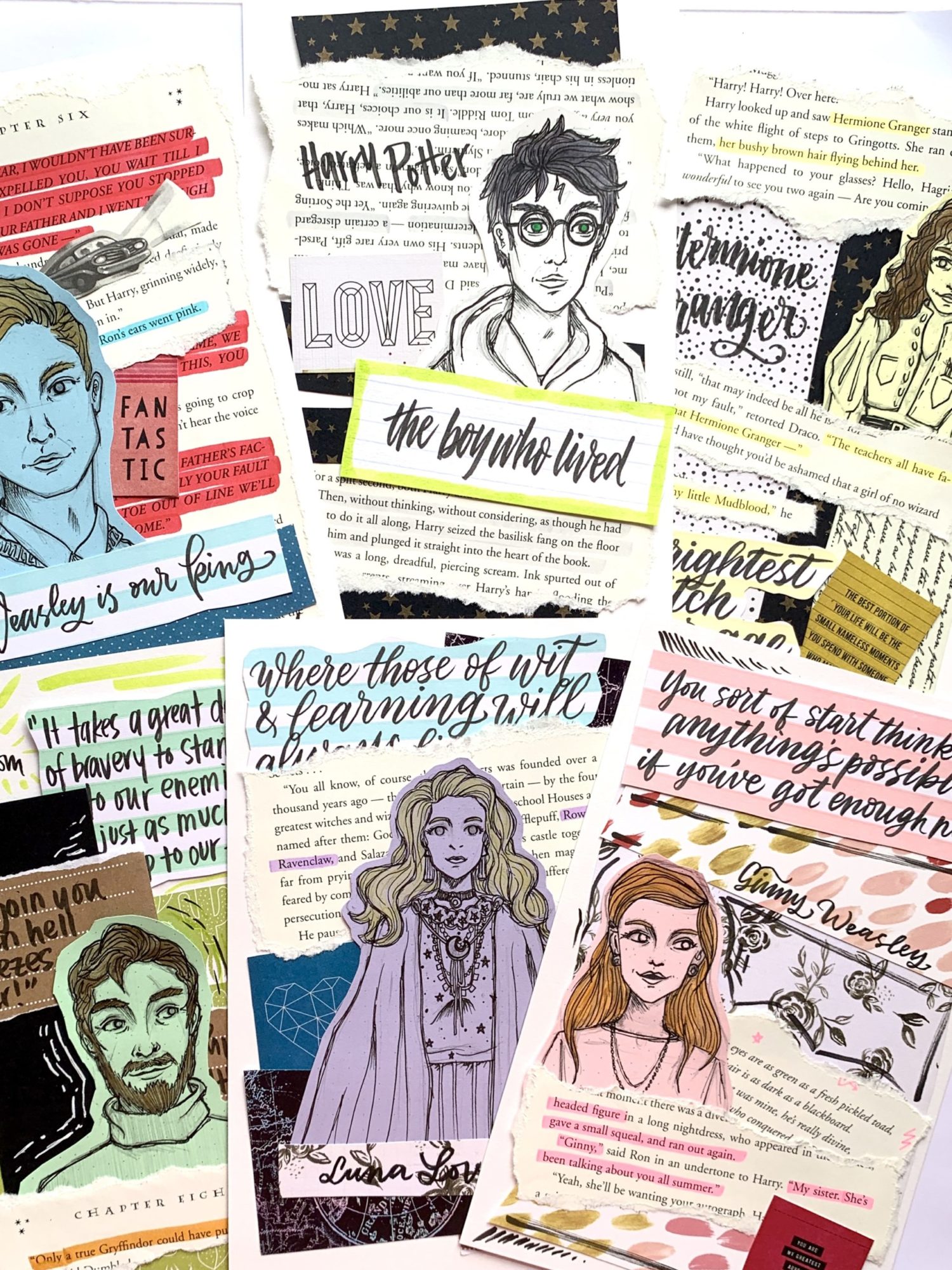 Make your very own scrapbook of Harry Potter characters