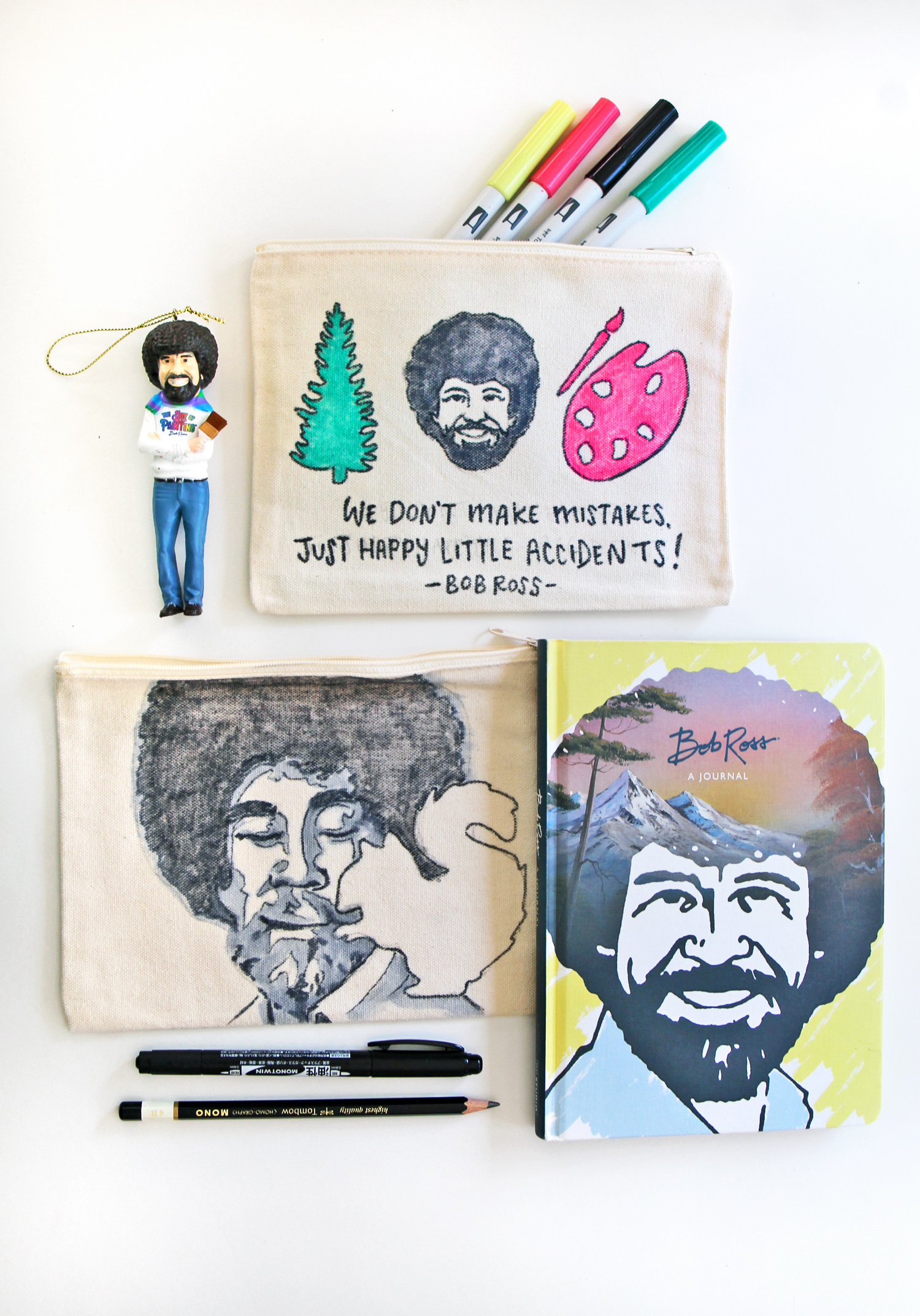 DIY Bob Ross Inspired Zipper Bag - Katie Smith