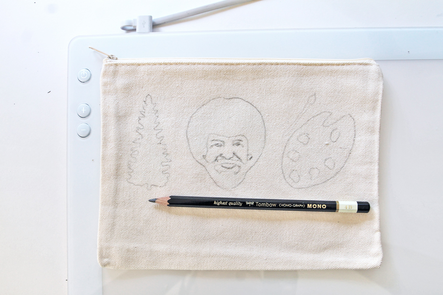 DIY Bob Ross Inspired Zipper Bag - Katie Smith