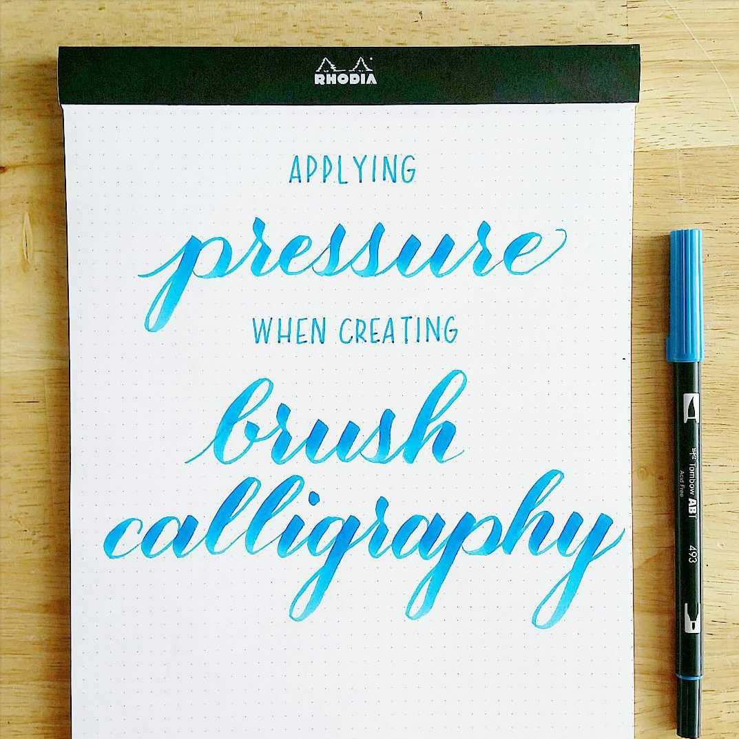 tombow brush lettering