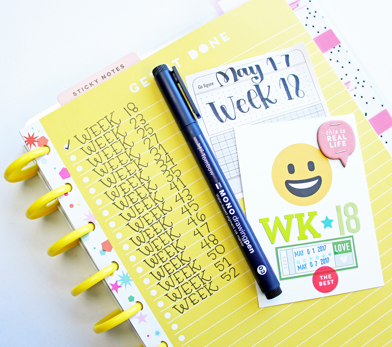 Tombow Brush Pen Testing in 8 Different Bullet Journals – All About Planners