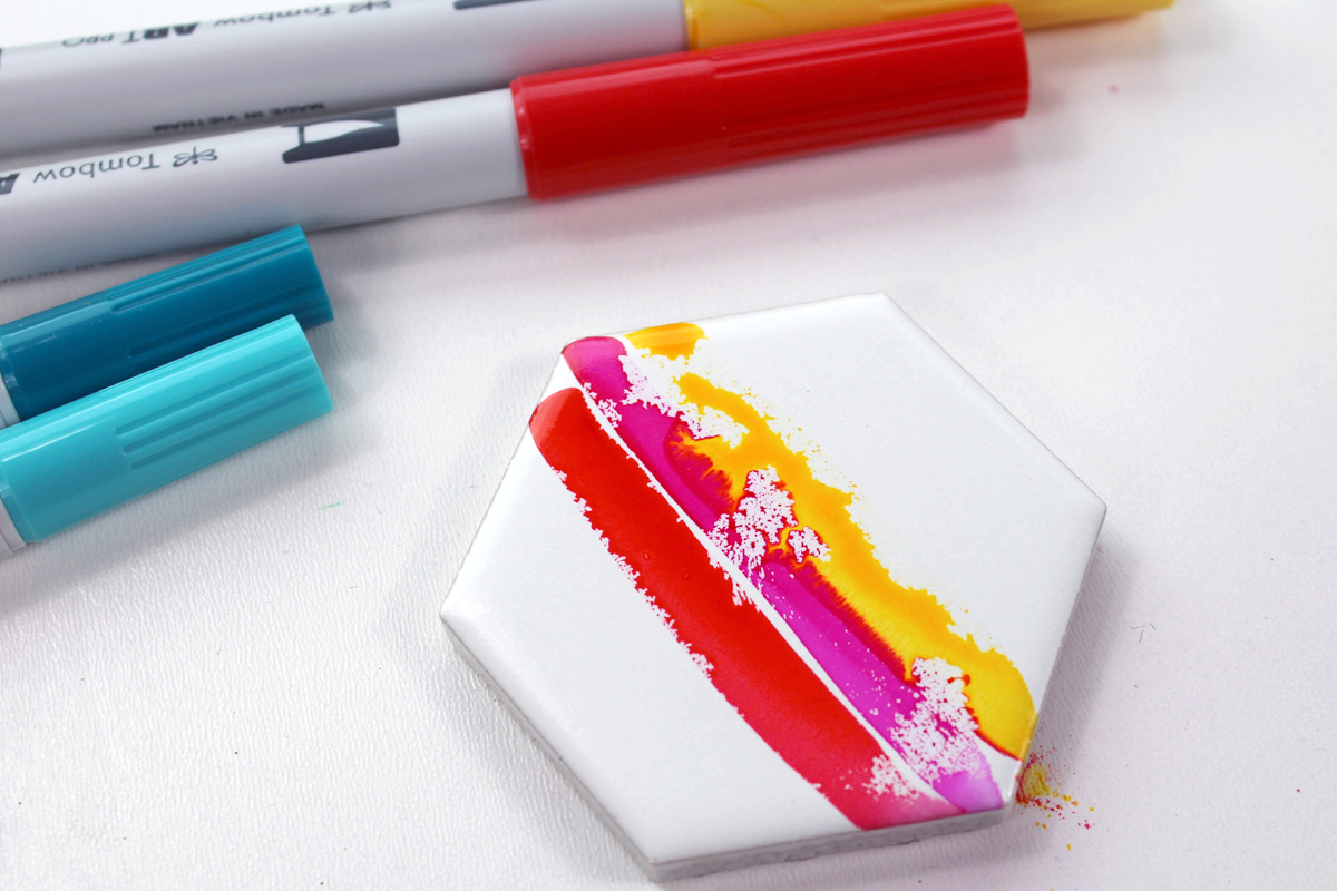 Tile Magnet DIY Using ABT PRO Markers - Tombow USA Blog