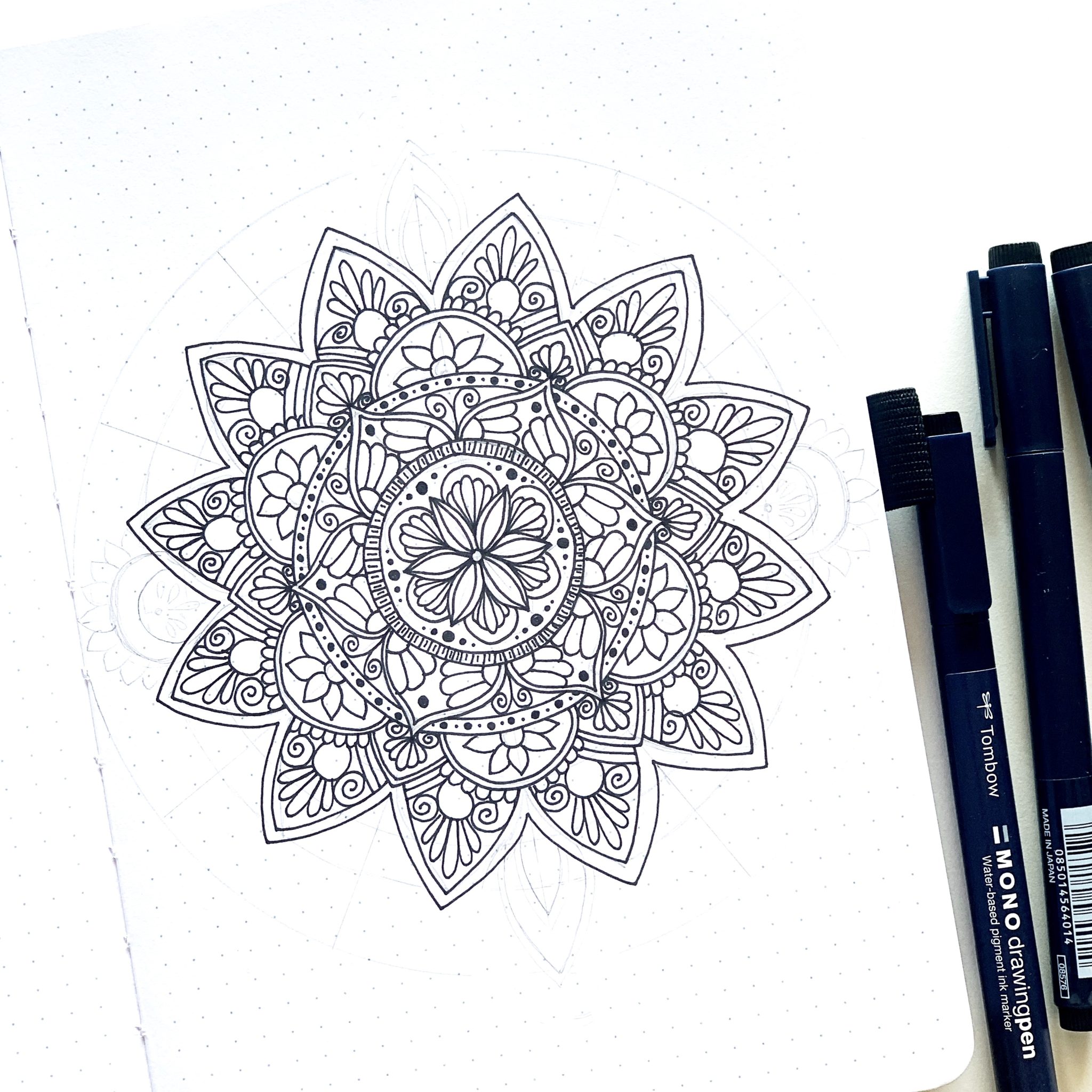 Mandala Drawing For Beginners - Tombow USA Blog