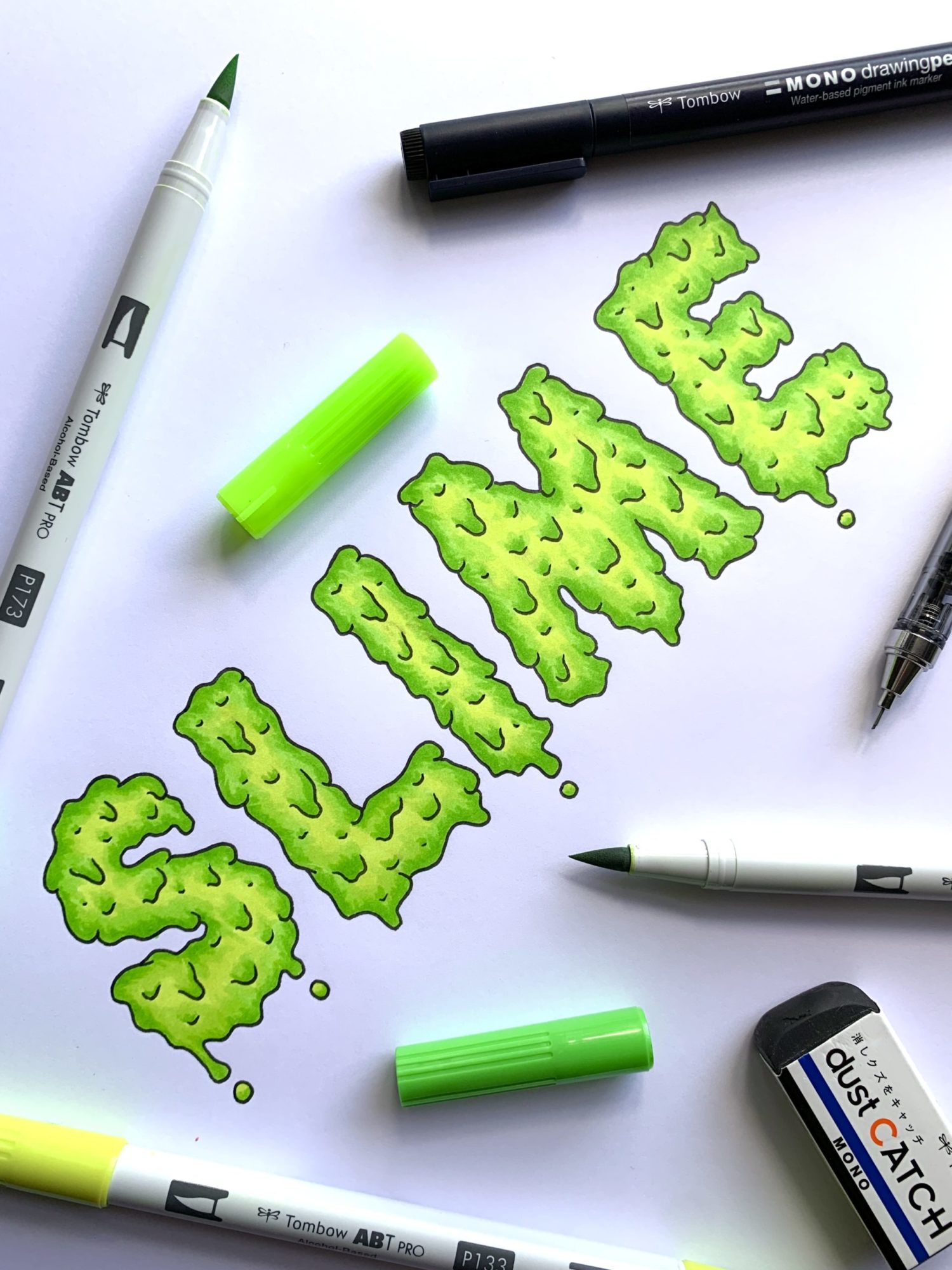 Slime Hand Lettering in Five Easy Steps - Ali LePere