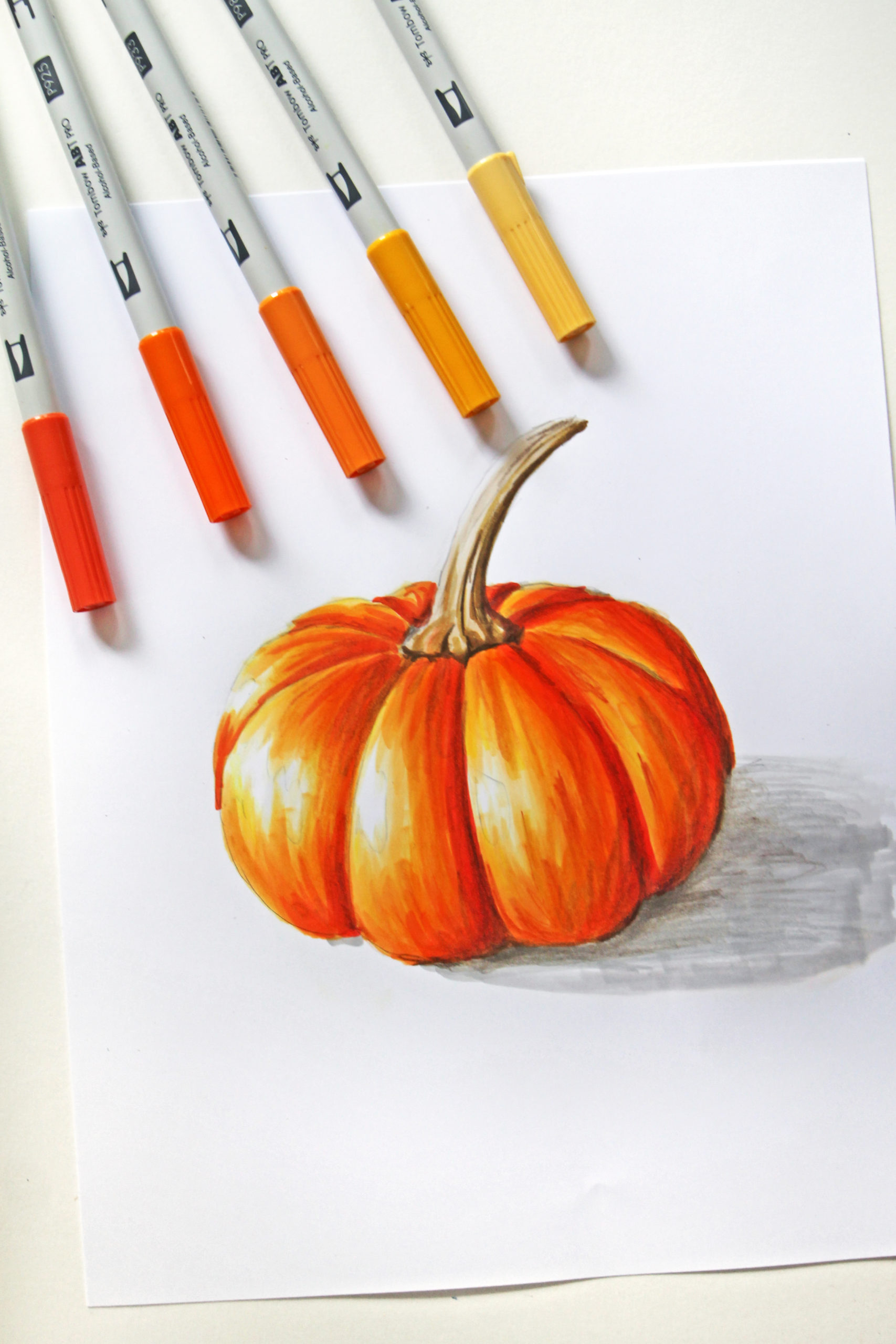 How to Draw a Realistic Pumpkin Tombow USA Blog